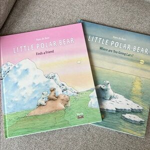 Little Polar Bear Book Set by - Pink and Blue